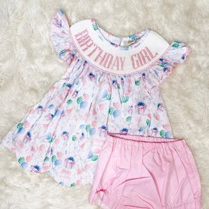 Birthday Girl smocked set